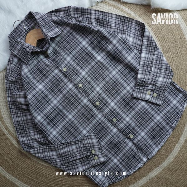 Black Ash - Full Sleeve Pocket Less Check Shirt