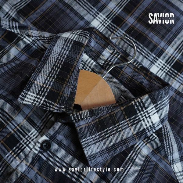 Ash Plaid - Full Sleeve Pocket Less Check Shirt