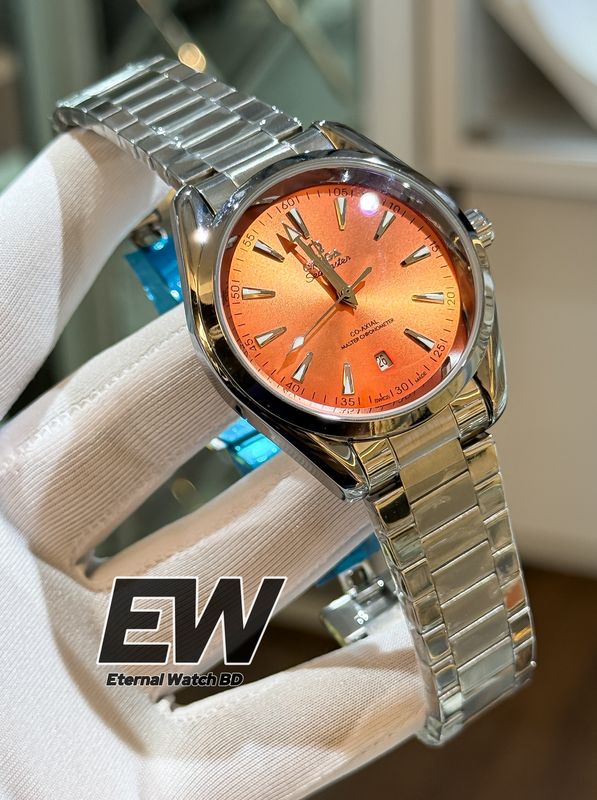 OMEGA AUTOMATIC SPEED MASTER CHAIN ORANGE DIAL