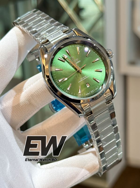 OMEGA AUTOMATIC SPEED MASTER CHAIN GREEN DIAL