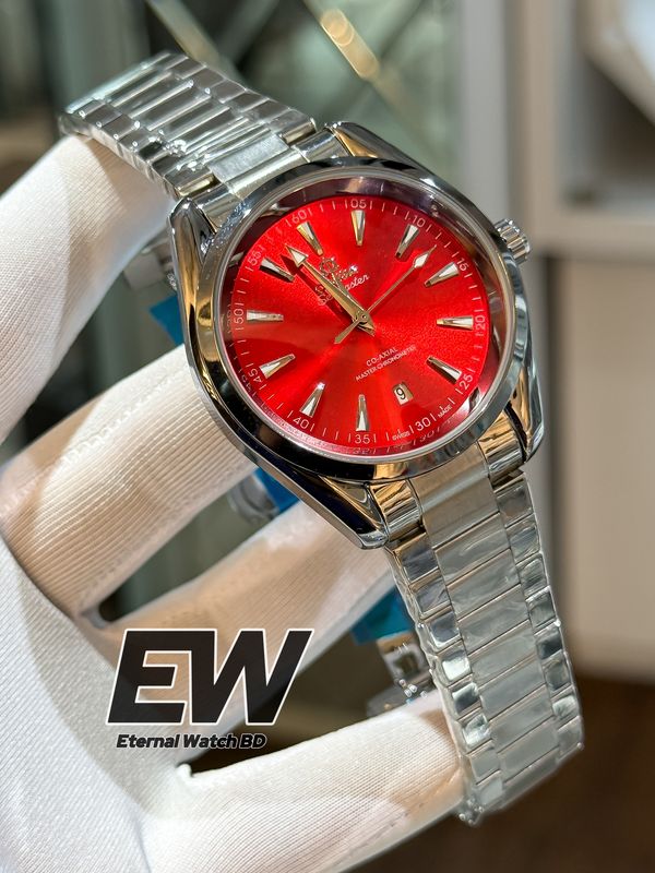 OMEGA AUTOMATIC SPEED MASTER CHAIN RED DIAL