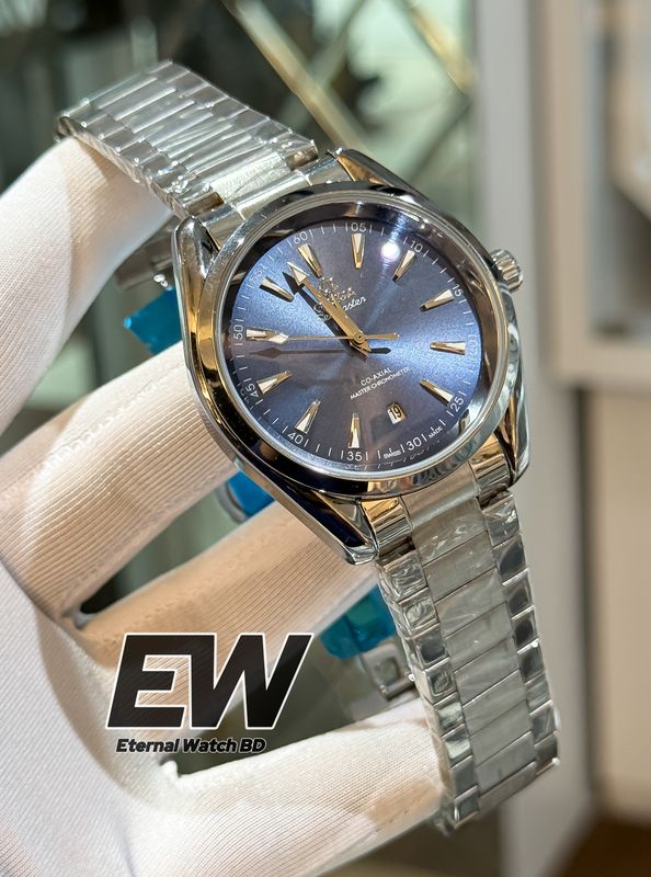 OMEGA AUTOMATIC SPEED MASTER CHAIN BLUE DIAL