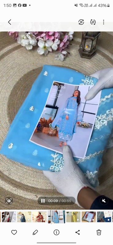 Azure Unstitch Dress đ