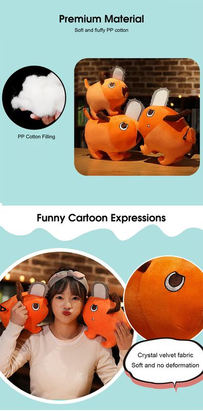 HelloKimi Plush Toys Chainsaw Anime Man - Image 3