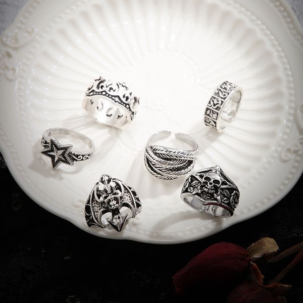 retro style ring set 6 piece - Image 4