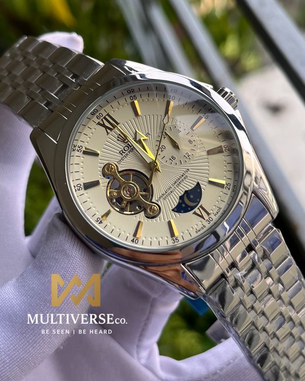 ROLEX OPEN HEART SILVER MOONPHASE (SEMI AAA)