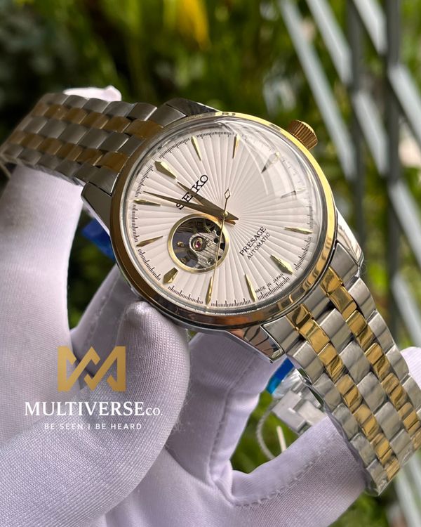 SEIKO OPEN HEART TWO TONE WHITE (SEMI AAA)