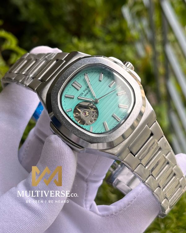 PP NAUTILUS OPEN HEART SILVER TIFFANY (SEMI AAA)