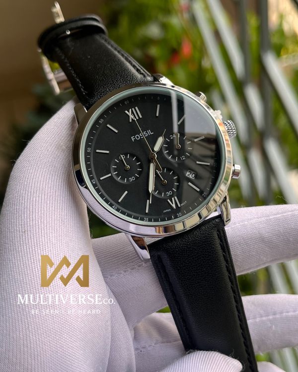FOSSIL BLACK BELT BLACK DAIL CHRONO (AA)