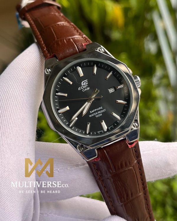 EDIFICE BROWN BELT BLACK DAIL (AA)