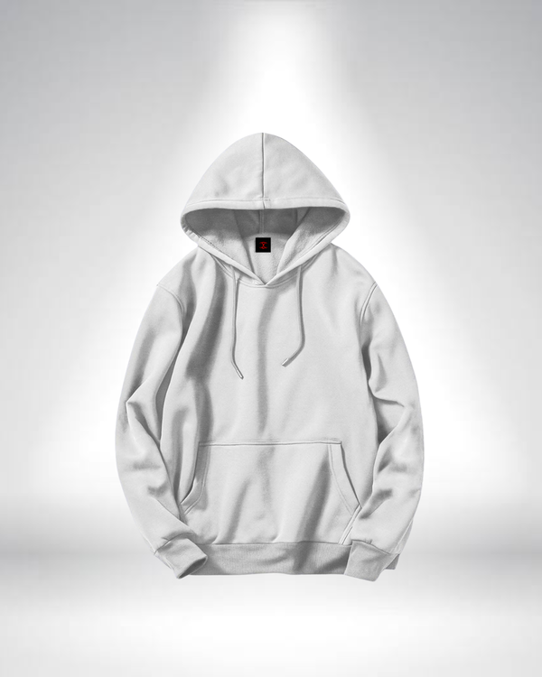 Premium Solid White Hoodie