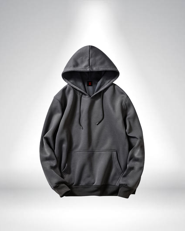 Premium Solid Gray Hoodie