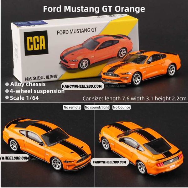 CCA 1:64 Ford Mustang GT Orange Diecast Model Car
