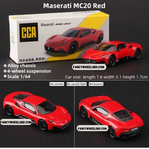 CCA 1:64 Maserati MC20 Red Diecast Model Car