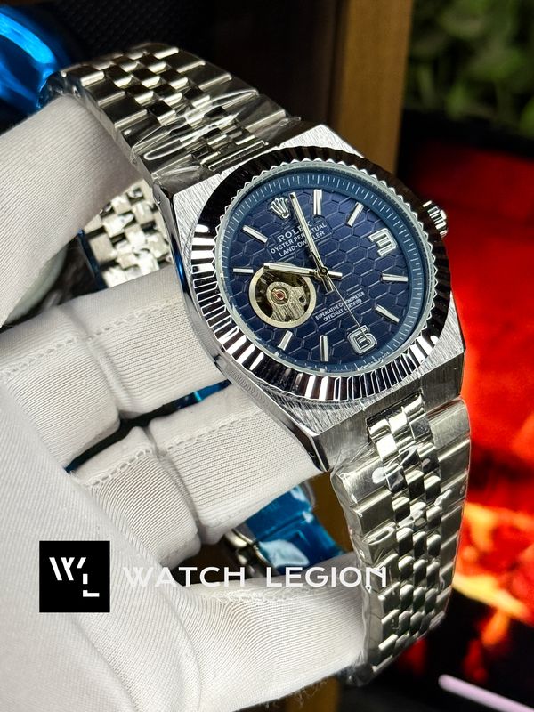 ROLEX LAND DWELLER OPEN HEART BLUE