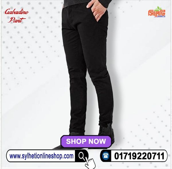 Men's Gabardine Pant (Black Color)