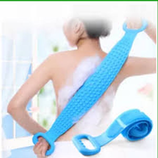 Silicone Bath Body Brush NOSUBO Back Cleaning Exfoliating Body Scrubber Bath Shower Towel Silicone Body Wash Scrubber Belt for Men and Women