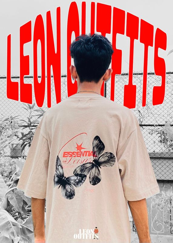 [ PREMIUM EDITON ] Men’s Oversized Heavyweight Drop Shoulder T-Shirt in Cream