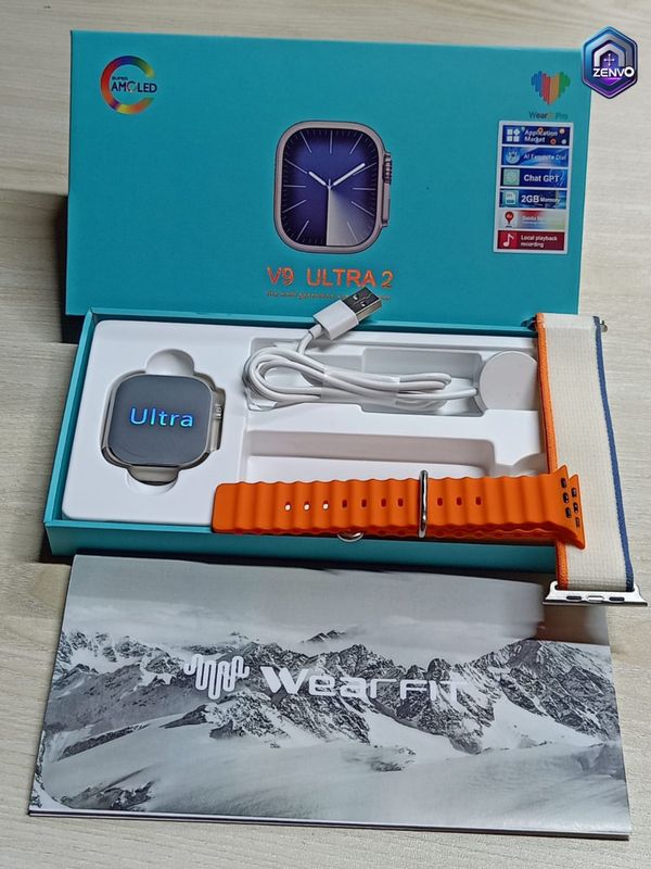 V9 Ultra 2 Smartwatch – Orange Color