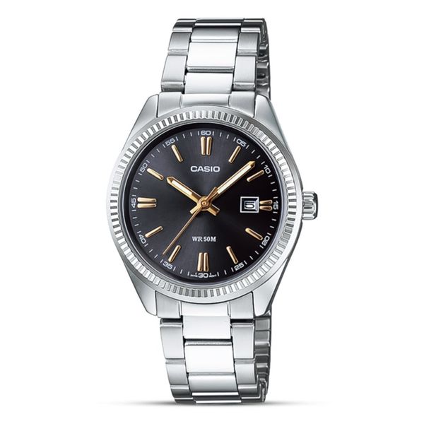 Casio MTP-1302D-1A2 Men’s 42 mm Quartz Analog Watch Black Dial Stainless Steel Bracelet