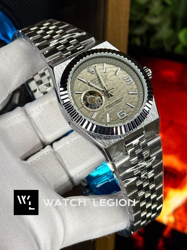 ROLEX LAND DWELLER OPEN HEART GREY