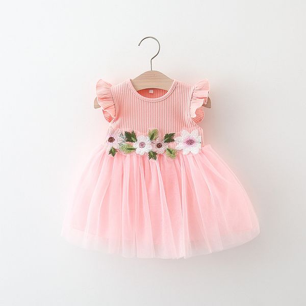 🎀 Baby Girl Summer Princess Dress – Puffy Veil Skirt (Western Style)