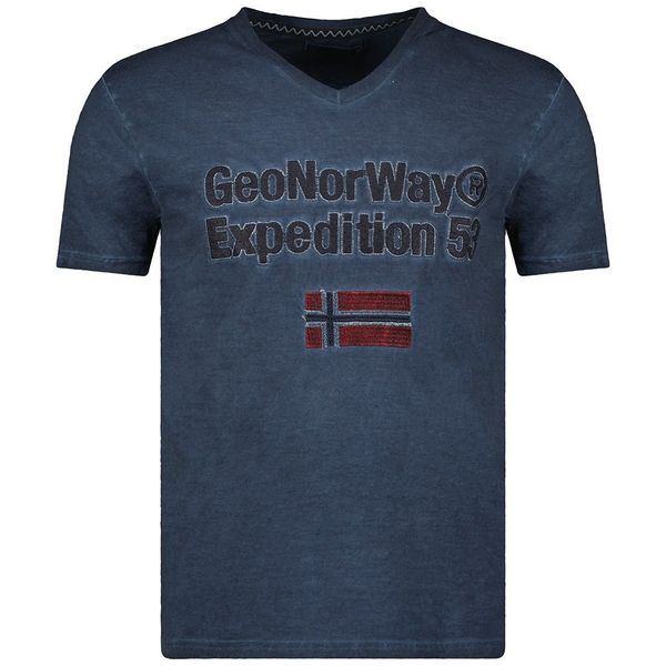 Men's V-Neck Short Sleeve T-Shirt Navy