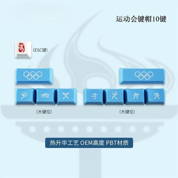 Olympic Themed Moduler Keycaps - Set of 10 Keys