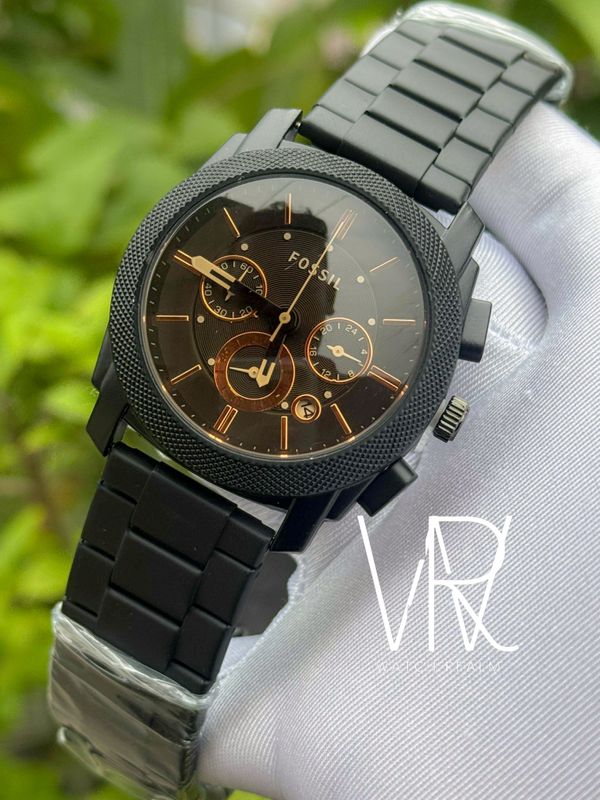 FOSSIL CHAIN CHRONOGRAPH BROWN GLASS