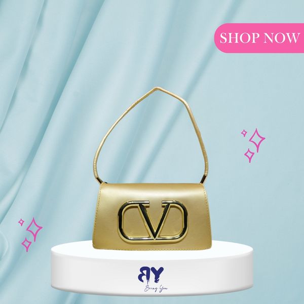 Valentino Small LOCÒ Shoulder Bag – Women’s Calfskin PU Leather Armpit Chain Bag | European & American Trend | Urban Simplicity Style