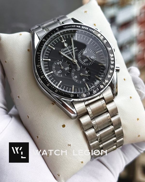 OMEGA CHAIN CHRONOGRAPH SILVER BODY BLACK DIAL