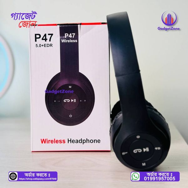 P47 Wireless Bluetooth Headset Headphone- K2 💥