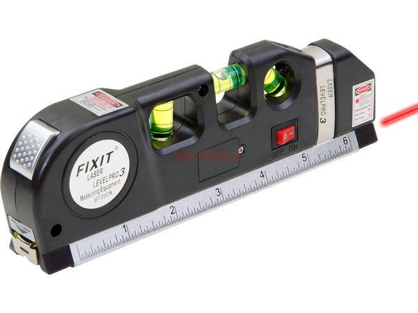 Laser Level Pro 3 Multipurpose 2.5m Measurement Hand tool 4in1 Laser Level Tools