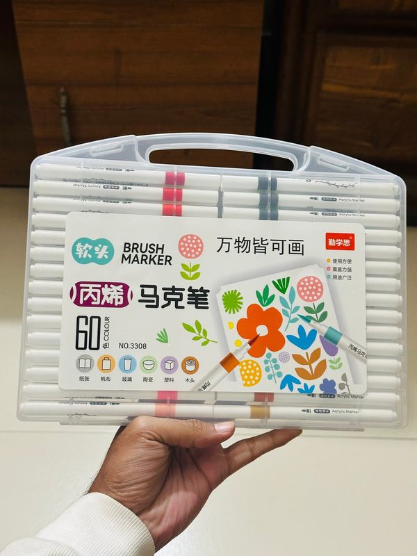 Acrylic Brush Pen - 60 Colors