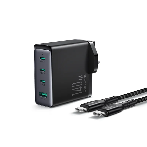 Joyroom 140W GaN Ultra Fast Charger JR-TCG05 (C to C 1.2m Cable Included)