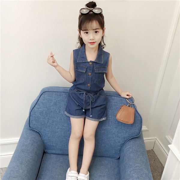 Children Summer Denim Shirt + Shorts Pants