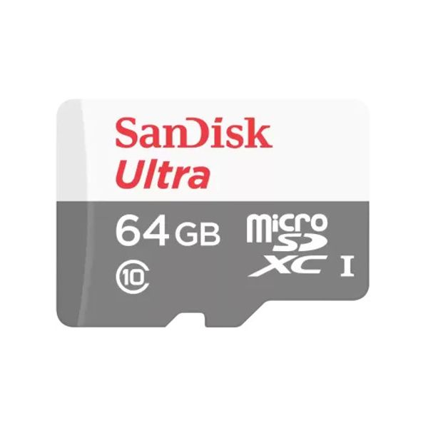 SanDisk Ultra 64GB Class-10 100mbps Micro SDXC UHS-I Memory Card (SDSQUNR-064G-GN3MN)