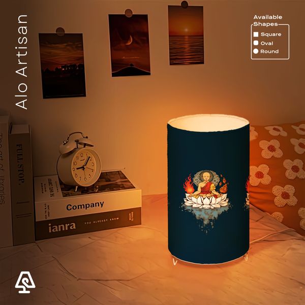 Zen Monk Blue Theme Table Lamp