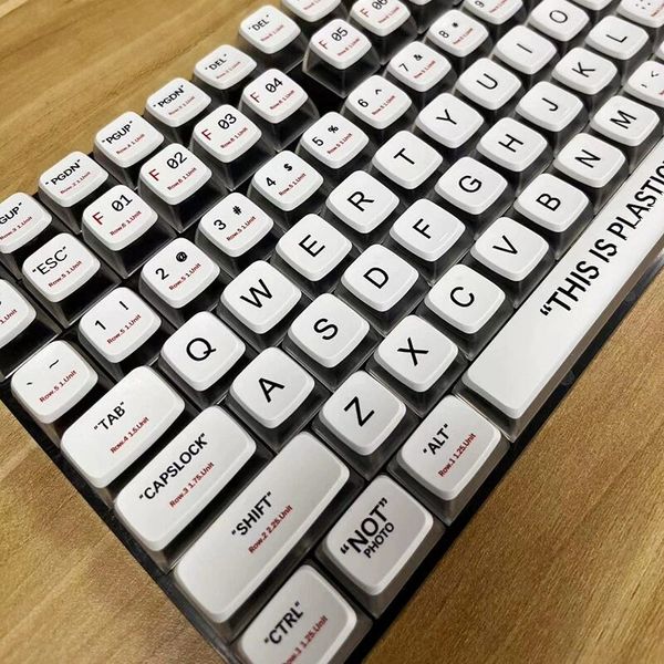 "This Is Plastic" Pudding CBSA Keycaps - 120+ Keys