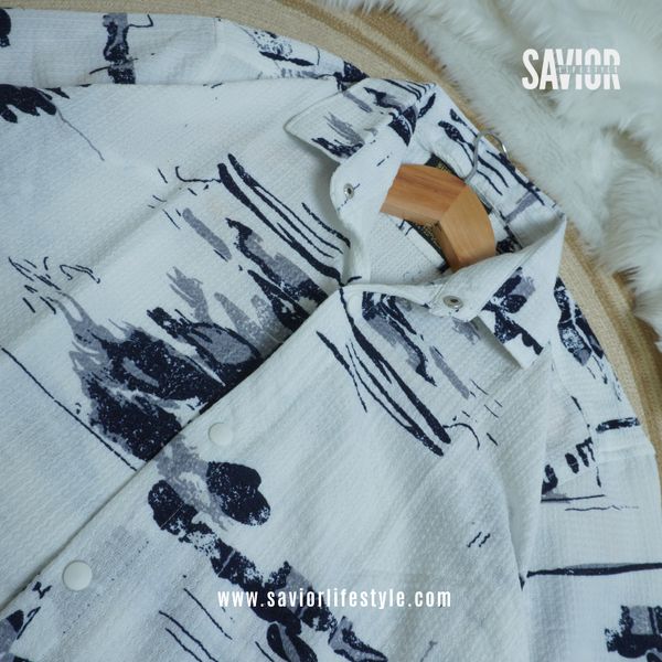 Weavy - Full Sleeve Party Wear Print Shirt