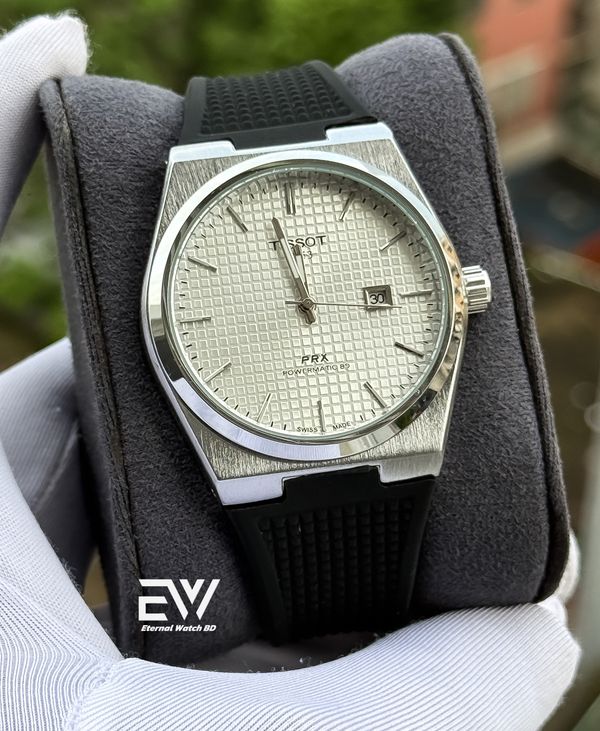 TISSOT PRX NON CHRONO SILVER CASE WHITE DIAL