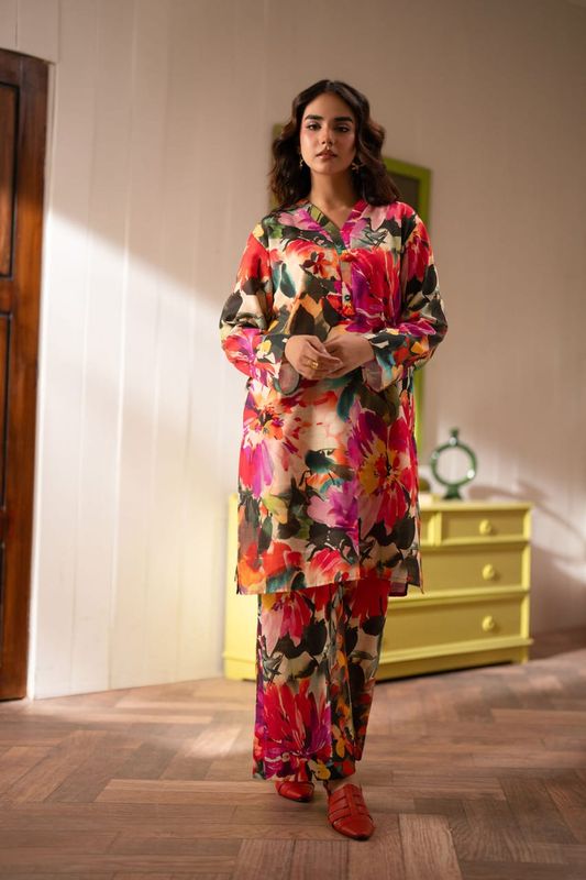 2Pis Co-ord Digital Floral Printed