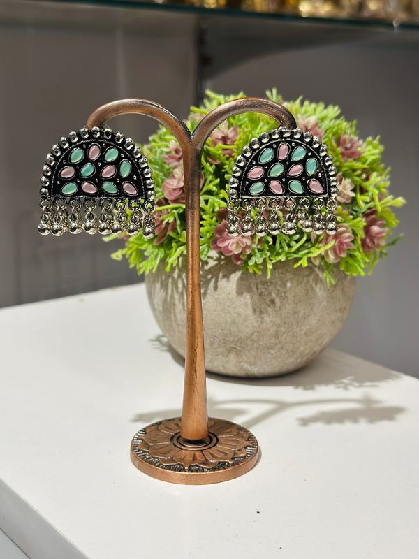 Black Polish GS Earing For Girls