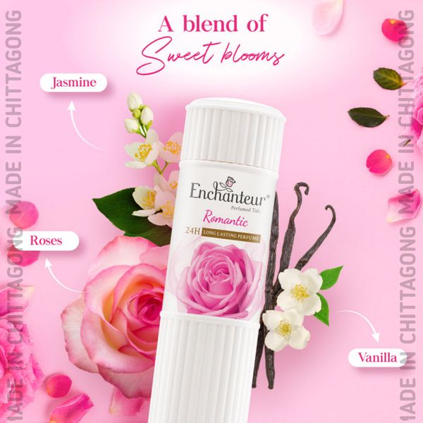 Enchanteur Perfumed Talc Romantic - 250g (Imported from Malaysia)