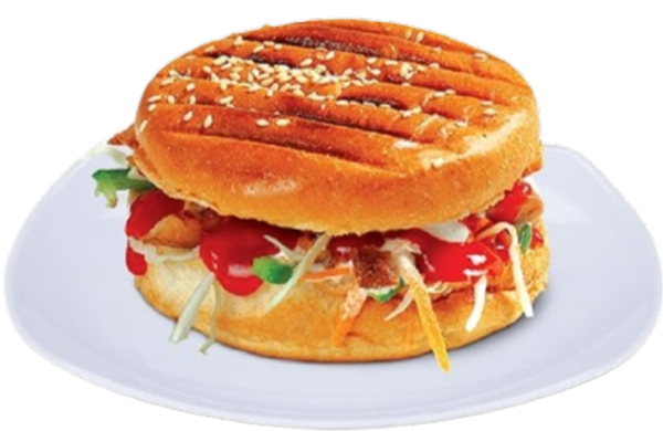 Chicken sub burger with cheese