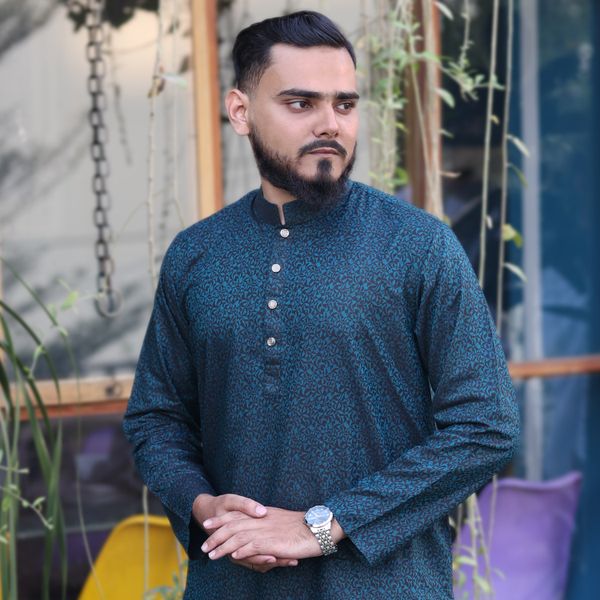 Jacquard Print Panjabi - 107