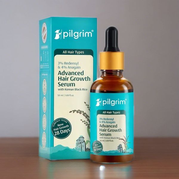 Pilgrim Redensyl 3% + Anagain 4% Advanced Hair Growth Serum (30ml)  | with Natural Ingredients, Controls Hair Fall, Stimulates Hair Growth, Increase Hair Density | Hair Serum for Hair Growth for Women & Men