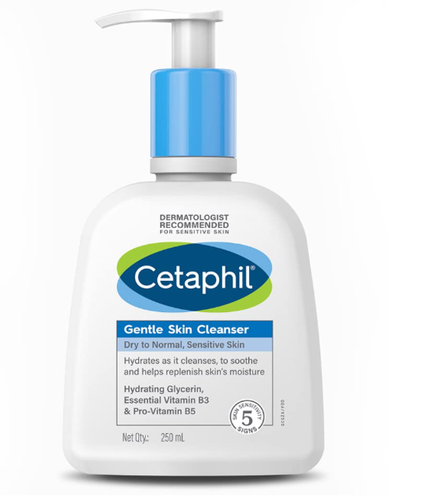 Cetaphil Gentle Skin Hydrating Face Wash Cleanser, Dry to Normal, Sensitive Skin - 250 ml