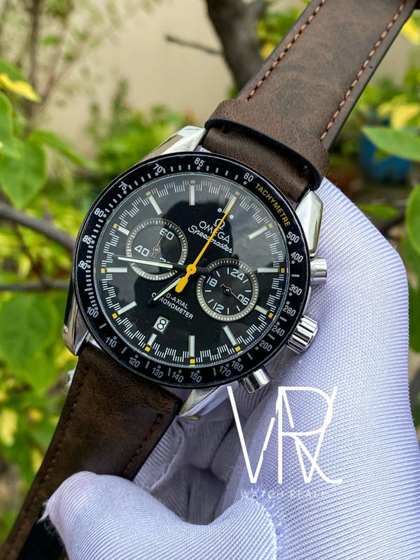 OMEGA SPEEDMASTER DARK BROWN BELT