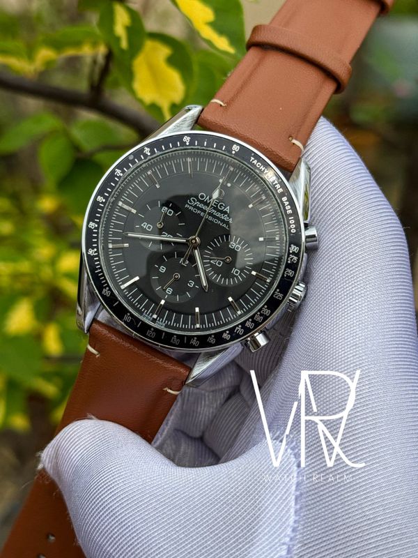 OMEGA CHRONO BROWN BELT BLACK DIAL